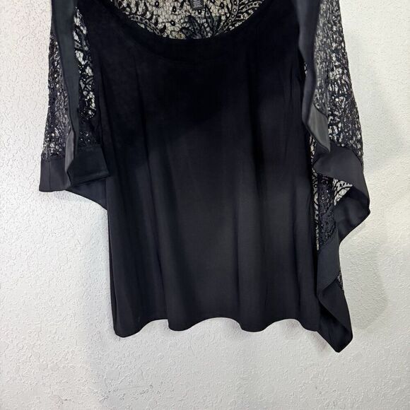 R&M Collection Asymmetric Poncho & Pant Set Woman Black Sparkle Size 10 NWT - Picture 3 of 14
